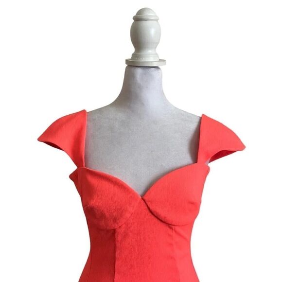 Torn by Ronny Kobo Womens Luxury Designer Bodycon Pink Zip Dress Formal US XS - Picture 2 of 11